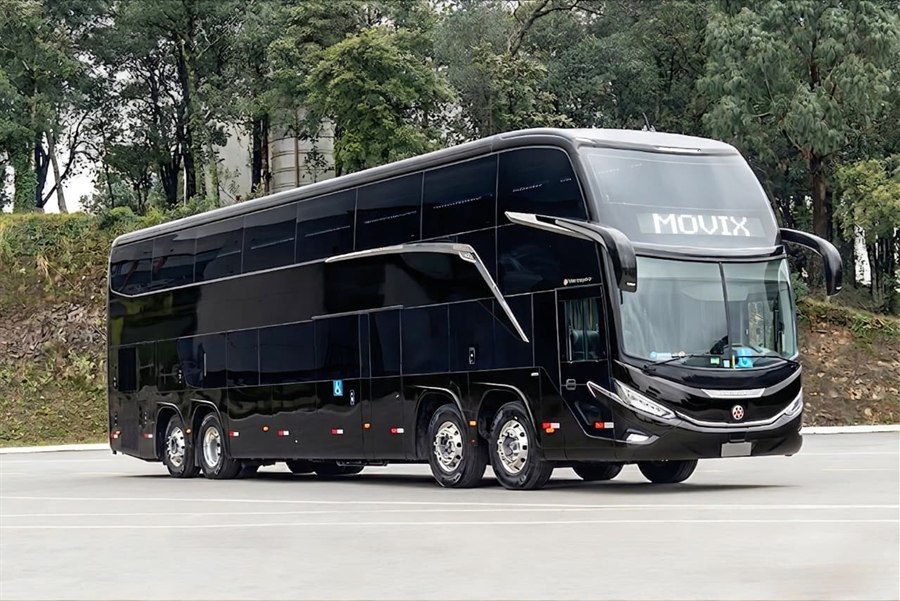 Ônibus leito e leito cama preto, Movix