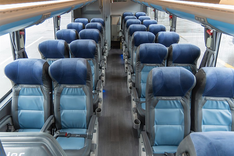 Micro-ônibus Movix, corredor interno